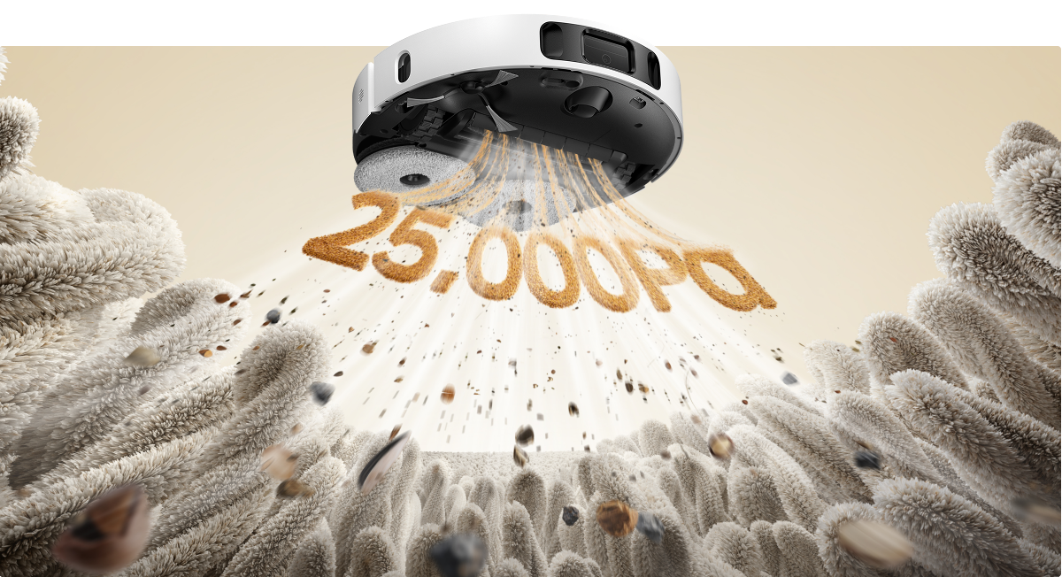 25,000Pa Suction for a Deeper Clean